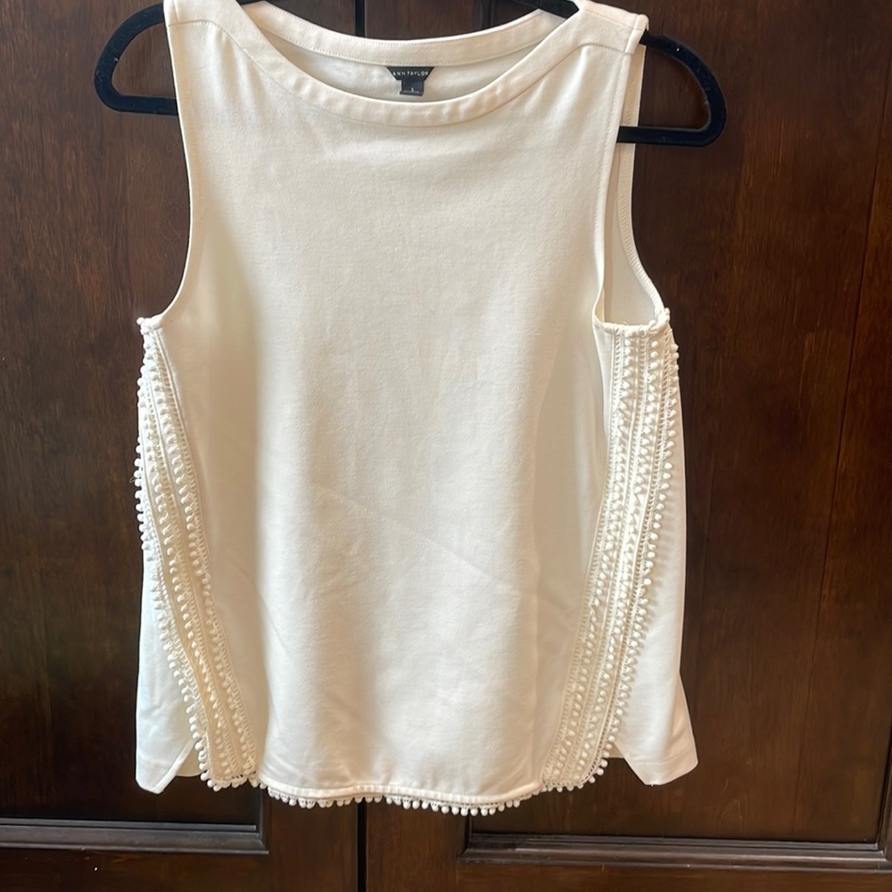 Sleeveless cream top